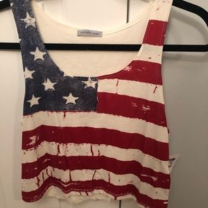 American flag tank top